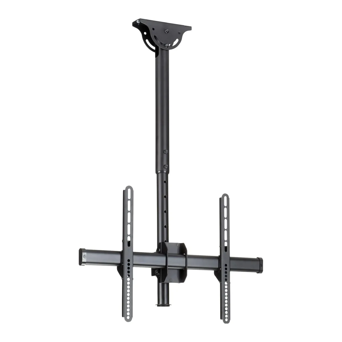 Startech Ceiling TV Mount - 1.8' to 3' Short Pole - Full Motion - Supports Displays 32" to 75" - For VESA Mount Compatible TVs (FPCEILPTBSP) - Bracket - for flat panel - heavy duty steel - black - screen size: 37"-75" - ceiling mountable - for P/N: HDMIPLATE
