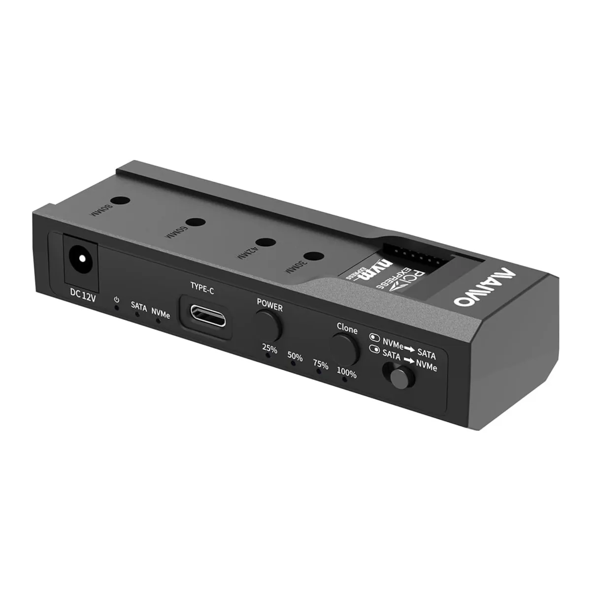 Maiwo USB Type-C, Dual Bay HDD/NVMe M2 SSD 10Gbps Clone Converter For 2.5" and 3.5" SATA, Clone SATA to NVMe Instantly
