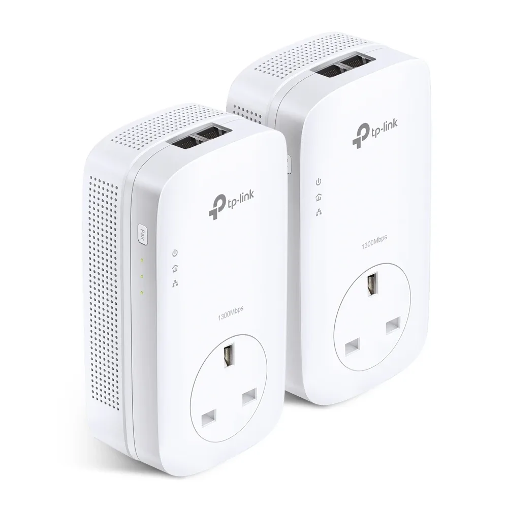 TP-LINK Powerline TL-PA9020P KIT - Starter Kit - bridge - GigE, HomePlug AV (HPAV), HomePlug AV (HPAV) 2.0, IEEE 1901 - wall-pluggable (pack of 2)