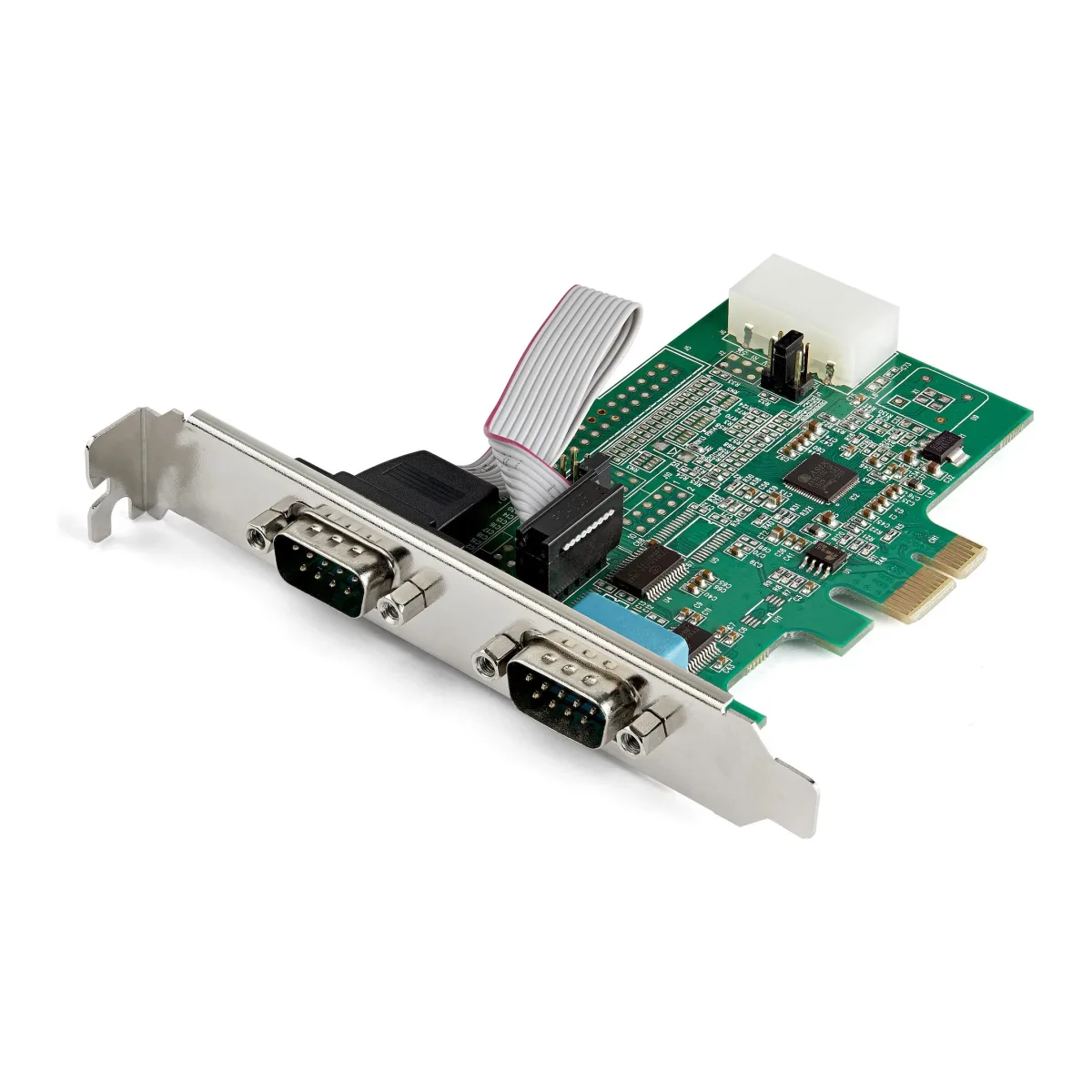 Startech 2-port PCI Express RS232 Serial Adapter Card, PCIe RS232 Serial Host Controller Card, PCIe to Dual Serial DB9 COM Port Card, 16950 UART, Expansion Card, Windows, macOS, Linux - Full/Low-Profile (PEX2S953) - Serial adapter - PCI Express x1 - RS-232 x 2