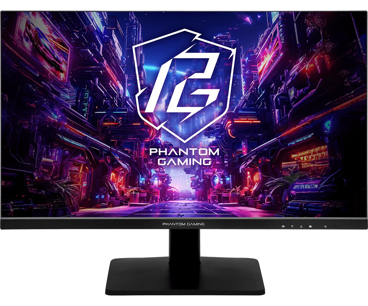 ASRock Phantom Gaming PG27FFX1B 27 Inch FHD (1920 x 1080) Flat IPS Gaming Monitor, 520Hz Refresh Rate 1ms Response Time, 2 x HDMI 2.1, 1 x DisplayPort 1.4, 2 x USB 3.2 Gen1 Type-A, 1 x USB 3.2 Gen1 Type-B, 1 x Headphone Out
