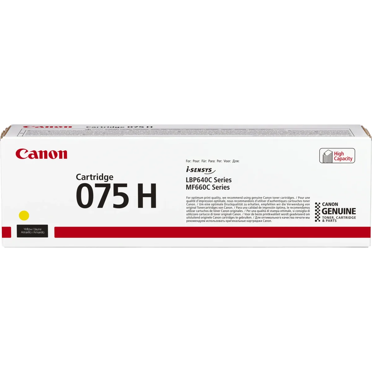 Canon 075 H - High capacity - yellow - original - box - toner cartridge