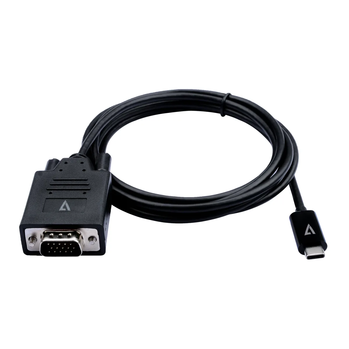 BLACK USB-C TO VGA VIDEO CABLE USB-C MALE TO VGA MALE 2M 6.6FT