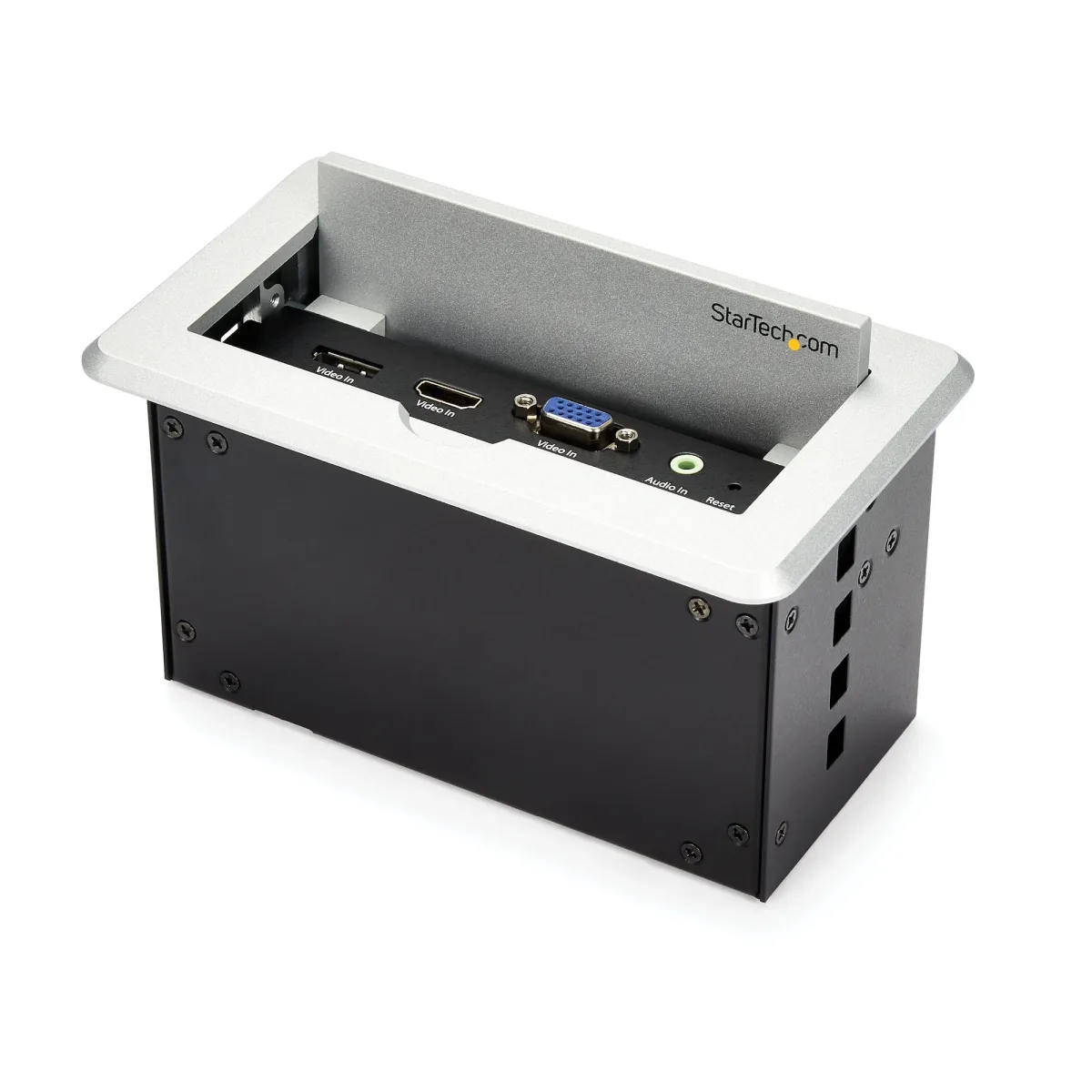 Startech Conference Table Connectivity Pop up Box with AV and Data Ports - HDMI, VGA, DisplayPort to 4K HDMI Output (BOX4HDECP2)