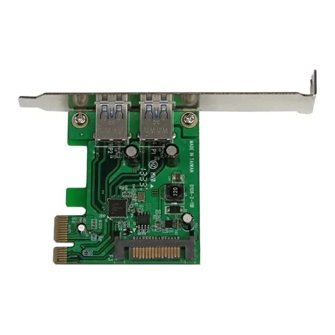 Startech 2 Port PCI Express (PCIe) SuperSpeed USB 3.0 Card Adapter with UASP - SATA Power - Dual Port USB 3 PCIe Controller (PEXUSB3S24) - USB adapter - PCI Express x1 - USB 3.0 x 2 - for P/N: CFASTRWU3, ST3300GU3B, ST4300U3C1, ST4300U3C1B, ST7300U3M, ST7300USBME, USB3S2ESATA3