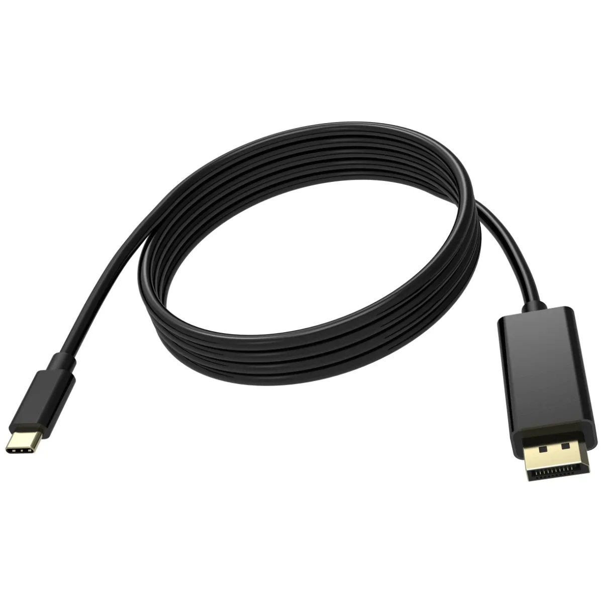 2 m USB C to DisplayPort cable -8k at 60 hz - USB C 3.2 (m) to DP 1.4 (m) - outer diameter 4.5 mm - 32 awg - black