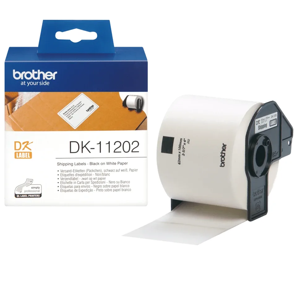 Brother DK11202 Dk Single Lable Rolls F/ QL-500/550 300PCS/Rl 62X100