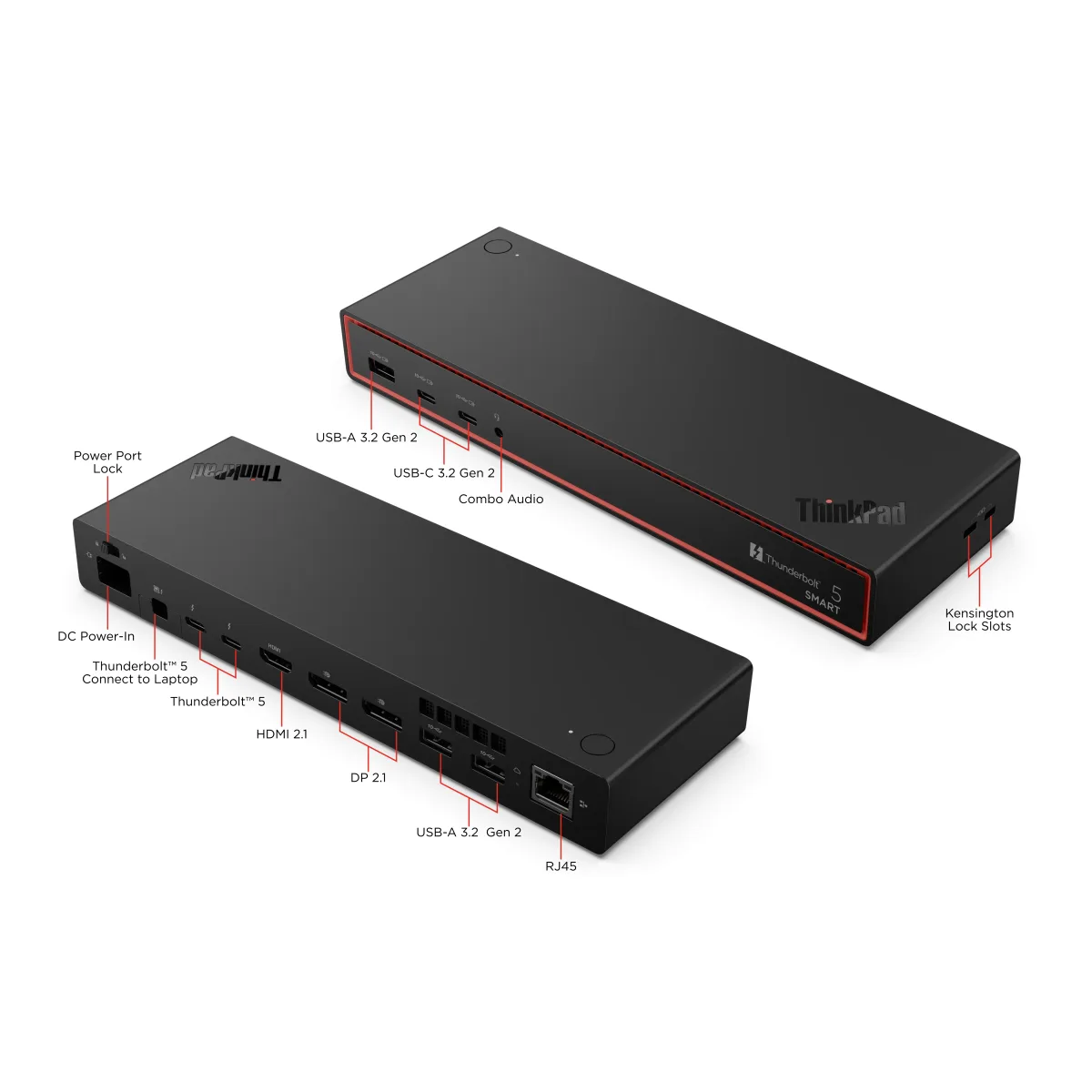 Lenovo ThinkPad Smart Dock 7500 - Docking station - Thunderbolt 5 - Thunderbolt 5, HDMI, DP - 2.5GbE - 265 Watt