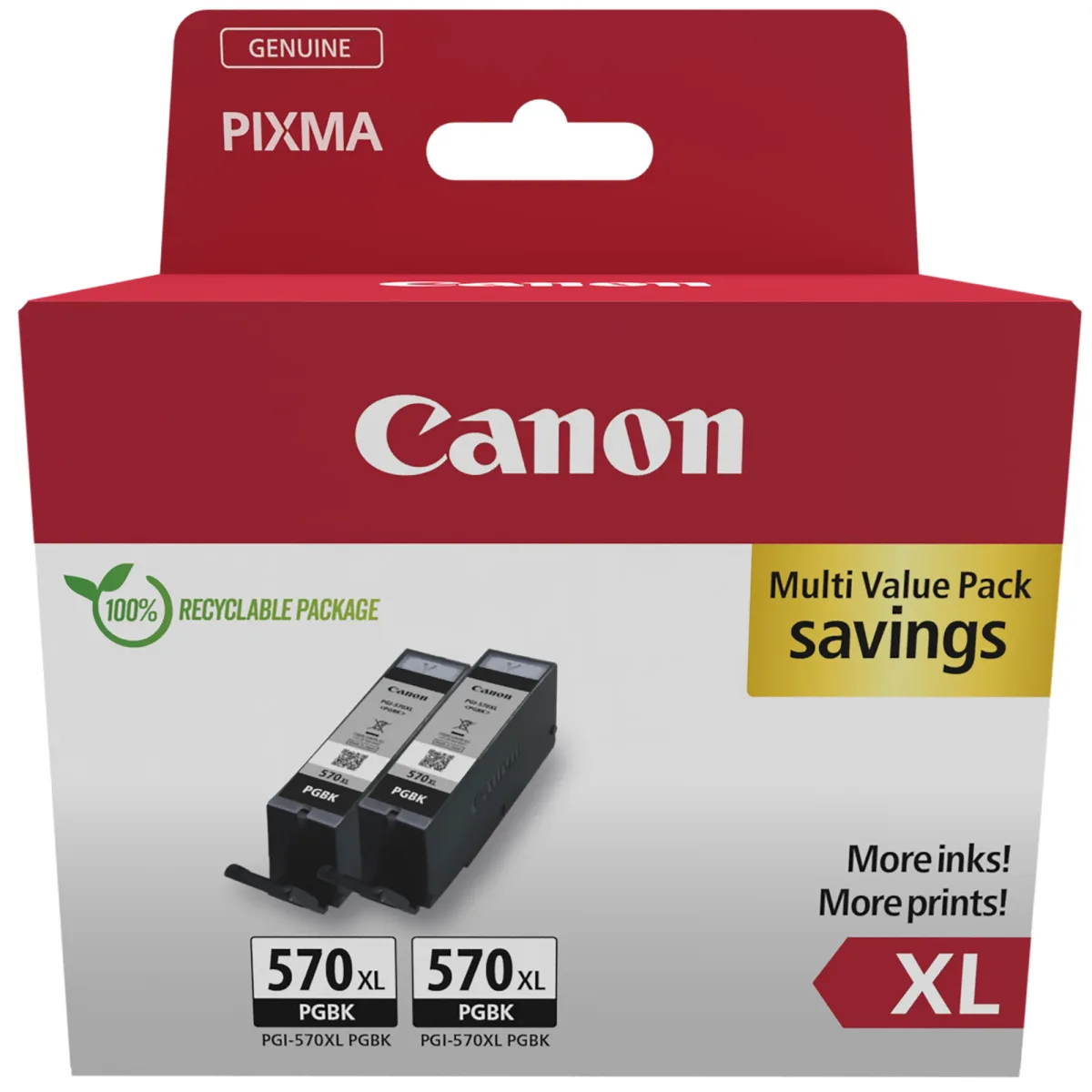 Canon PGI-570PGBK XL Twin Pack - 2-pack - 22 ml - XL - black - original - ink tank