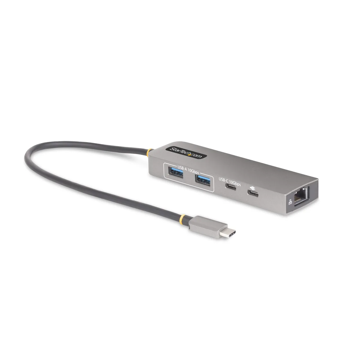 Startech 3-Port USB-C Hub with 2.5 Gigabit Ethernet and 100W Power Delivery Passthrough Laptop Charging, USB-C to 2x USB-A/1x USB-C, USB 3.2 10Gbps Type-C Adapter Hub - Windows/macOS/Linux/Chromebook (10G2A1C25EPD-USB-HUB) - Hub - compact - 1 x USB-C + 3 x USB 3.1 + 1 x 2.5GBase-T - desktop