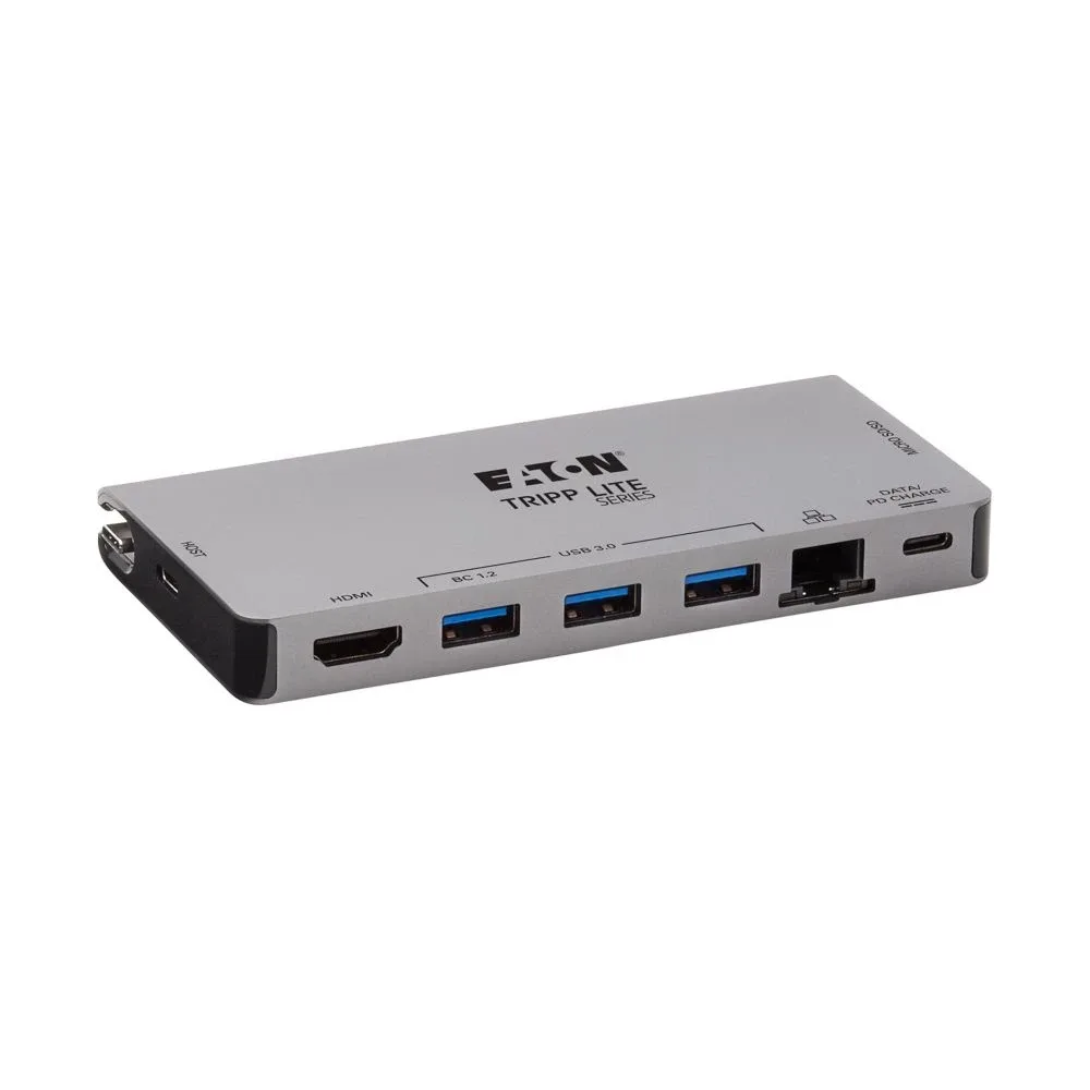 Eaton Tripp Lite Series USB C Docking Station USB Hub 4k w/ HDMI, Gbe Gigabit Ethernet, SD Card Reader, PD Charging - Docking station - USB-C 3.1 / Thunderbolt 3 - HDMI - 1GbE