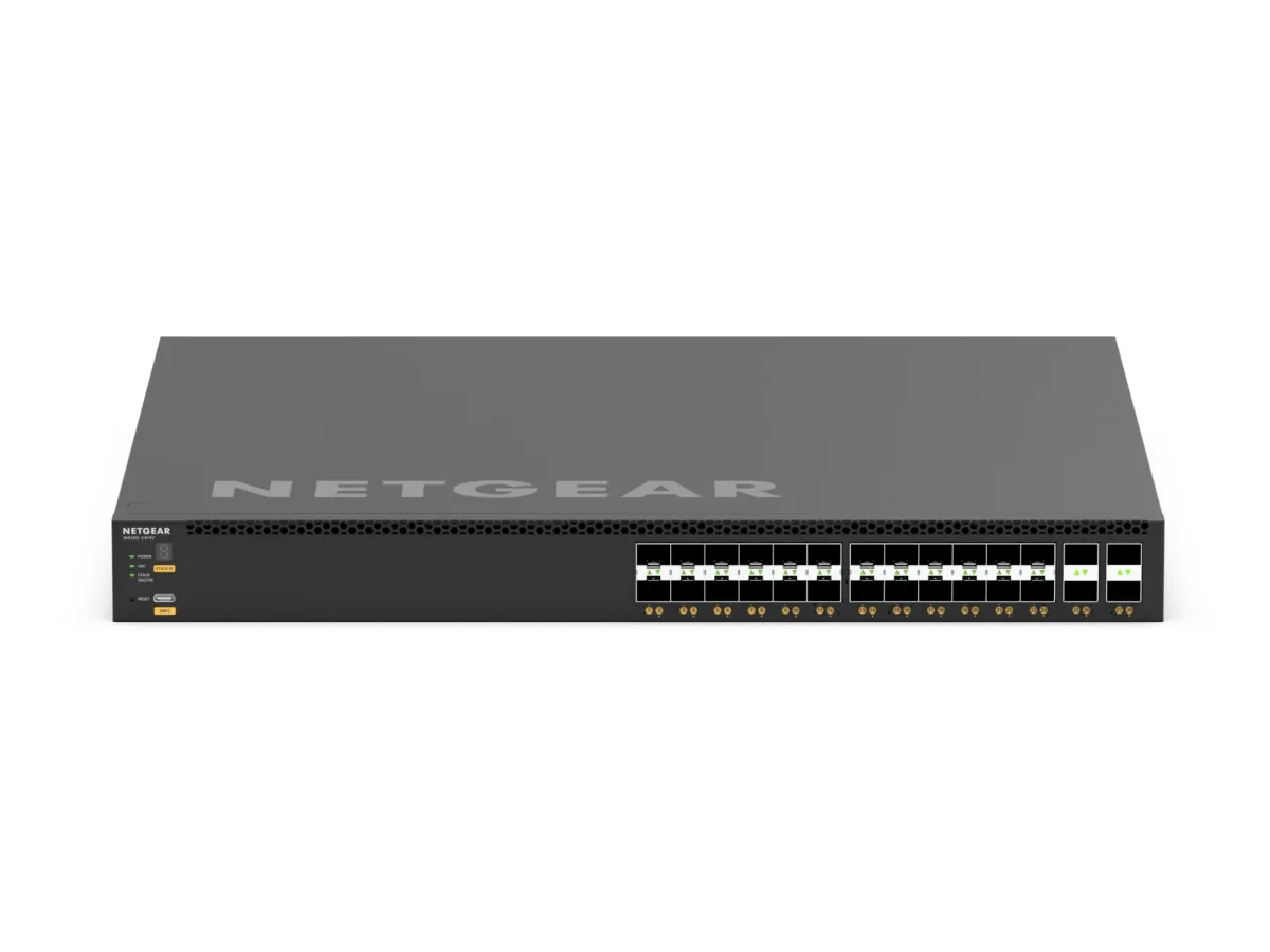 NETGEAR M4350 Series M4350-24F4V - Switch - L3 - Managed - 24 x 10 Gigabit SFP+ + 4 x 25 Gigabit SFP28 - rack-mountable