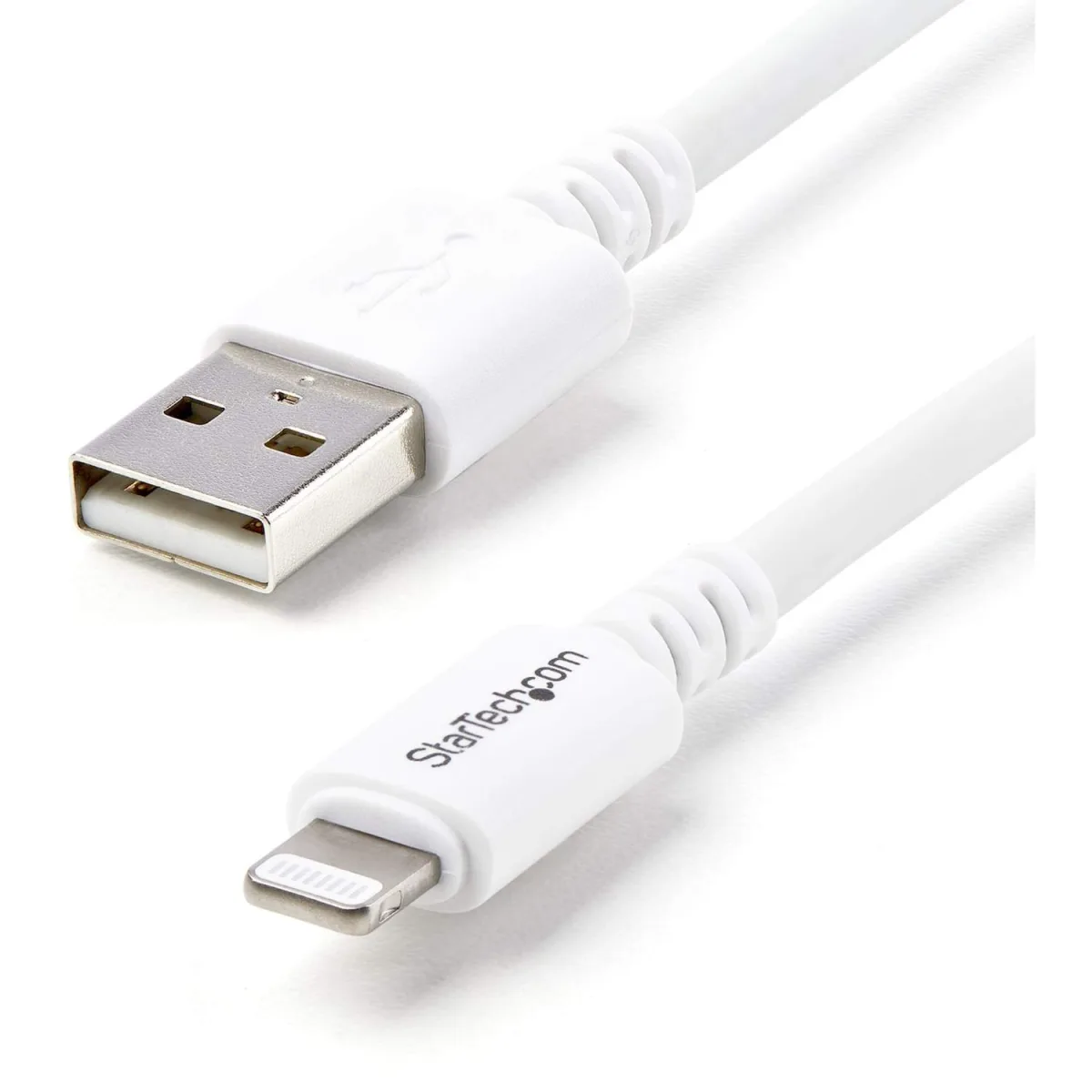 Startech 3m (10ft) Long White Apple® 8-pin Lightning Connector to USB Cable for iPhone / iPod / iPad - Charge and Sync Cable (USBLT3MW)