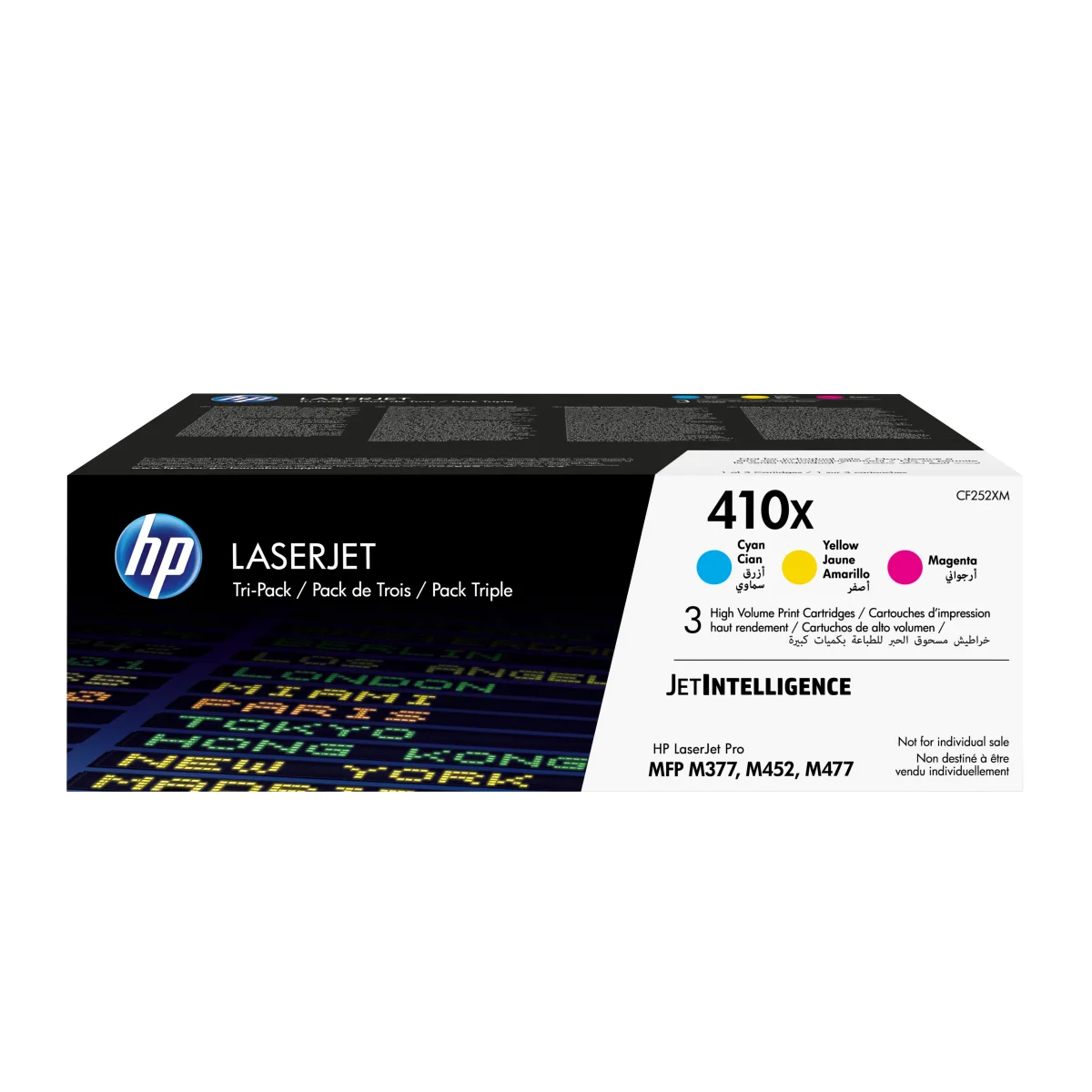 HP 410X - 3-pack - High Yield - yellow, cyan, magenta - original - LaserJet - toner cartridge (CF252XM)