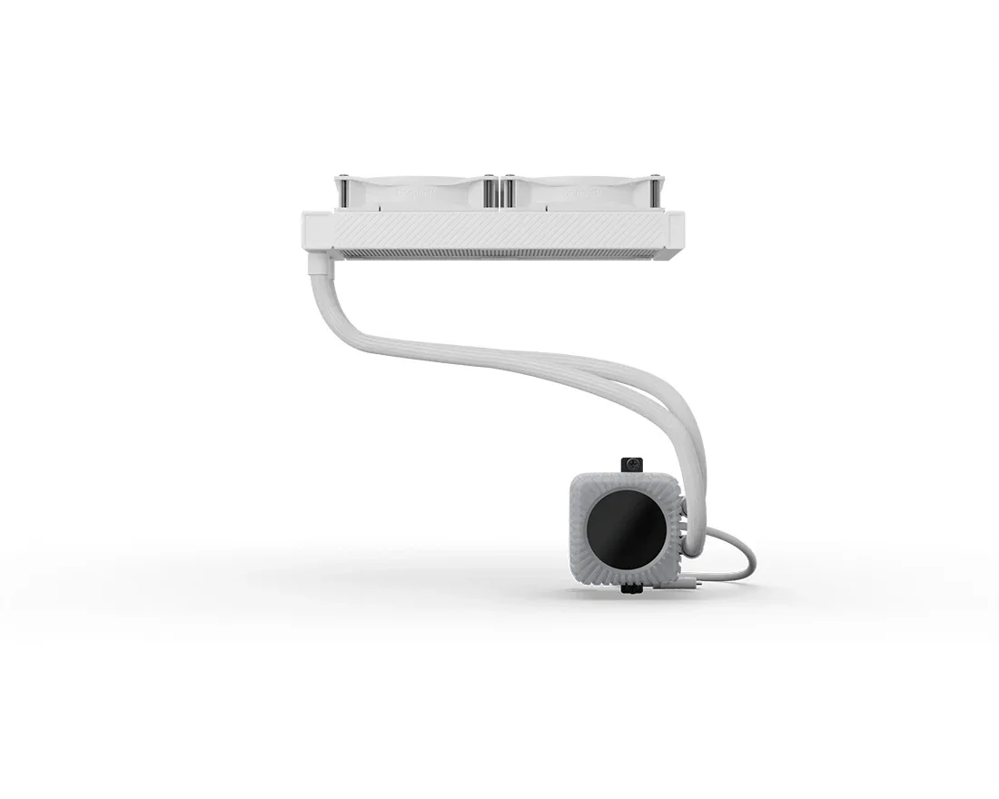 be quiet! Light Loop IO LCD 240mm White AIO CPU Liquid Cooler, IPS Display, ARGB, 2x Light Wings LX 120mm PWM Fans and IO Controller