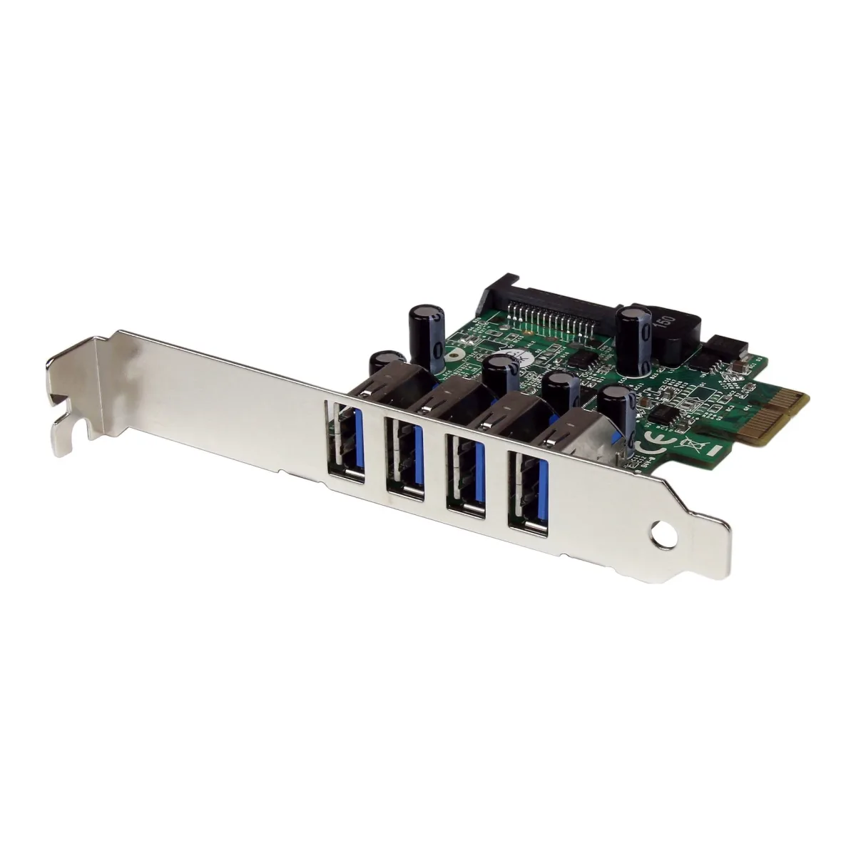 Startech 4-Port PCI Express SuperSpeed USB 3.0 Controller Card with UASP - USB 3.0 Expansion Card with SATA Power (PEXUSB3S4V)