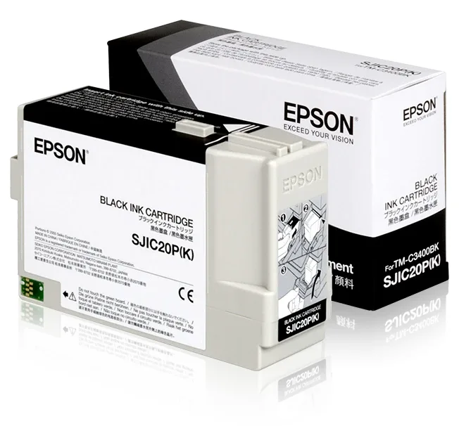 Epson SJIC20P(K) - Black - original - ink cartridge - for TM C3400BK