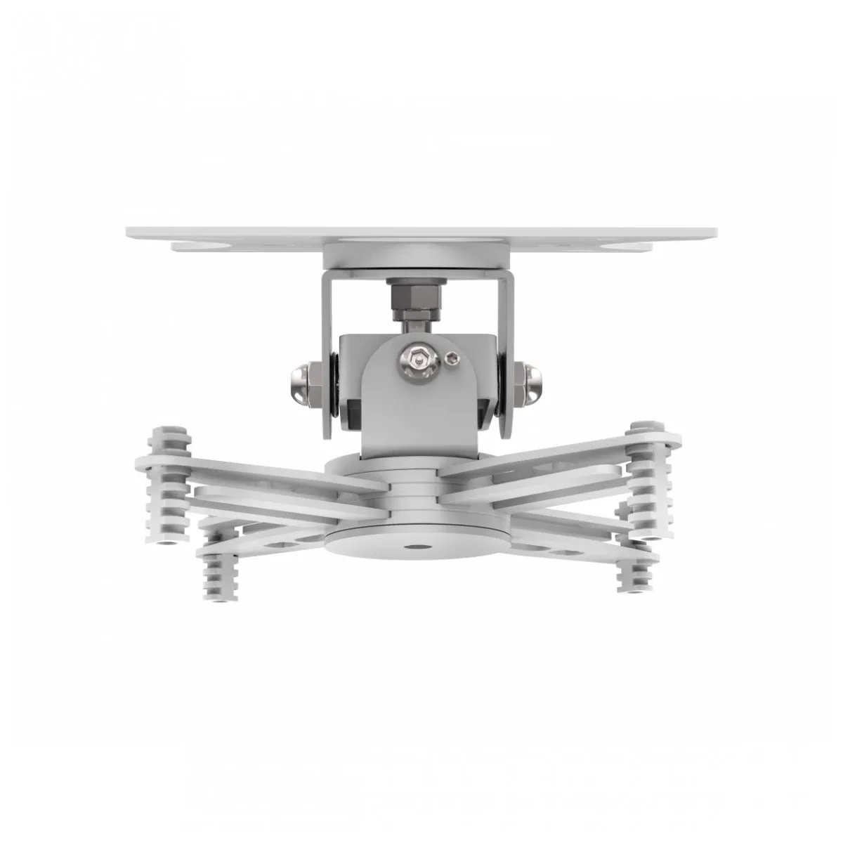 Universal projector ceiling mount - no pole - supports projector 110 mm below ceiling - fits most projectors - obstruction free cable management - includes retrofitting ceiling trim disc, sloping ceiling mechanism - white