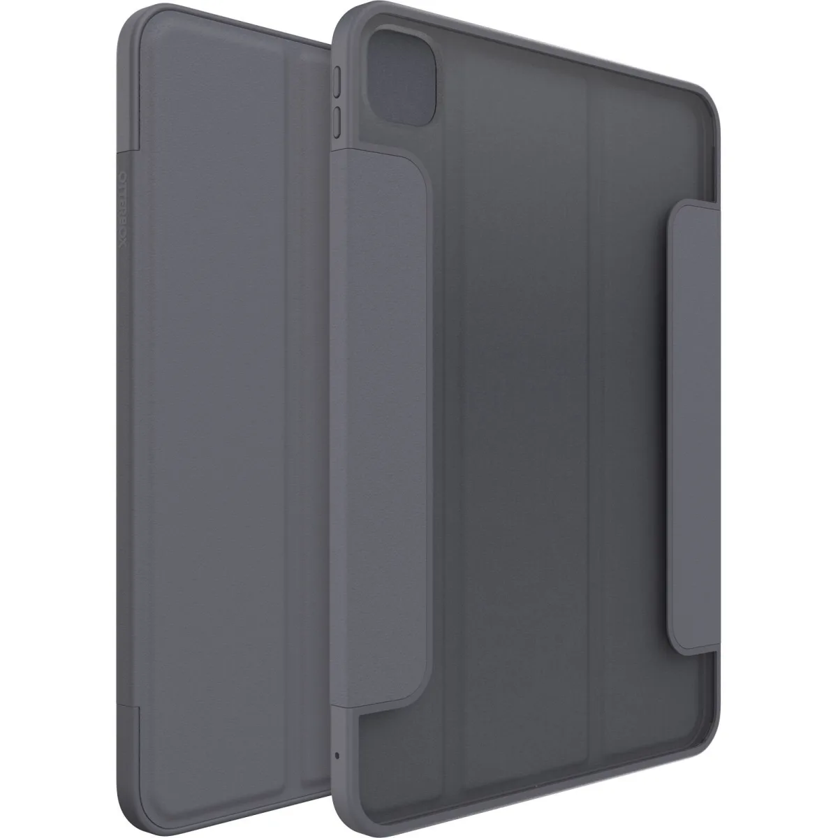 OtterBox Symmetry Series - Flip cover for tablet - polycarbonate, synthetic rubber - thunderstorm (clear/dark grey) - for Apple 11-inch iPad Pro (M4)