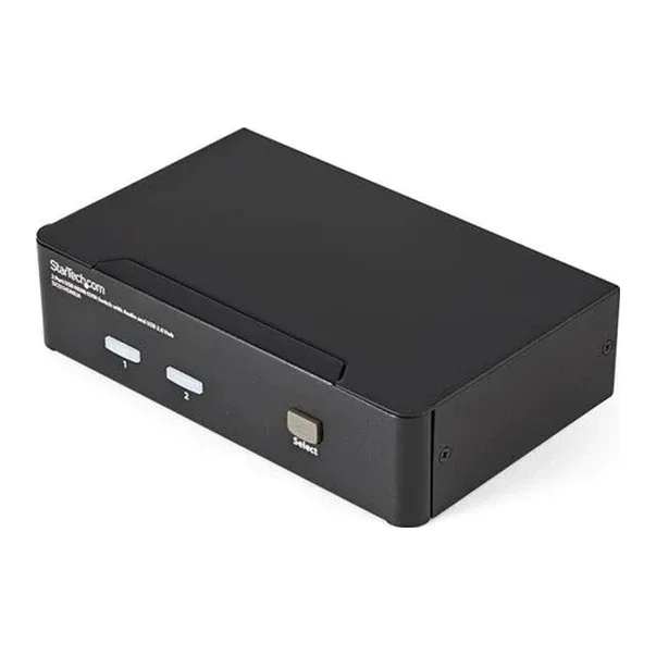 Startech 2 Port USB HDMI KVM Switch with Audio and USB 2.0 Hub - 1080p (1920 x 1200), Hotkey Support - Dual Port Keyboard Video Monitor Switch (SV231HDMIUA)