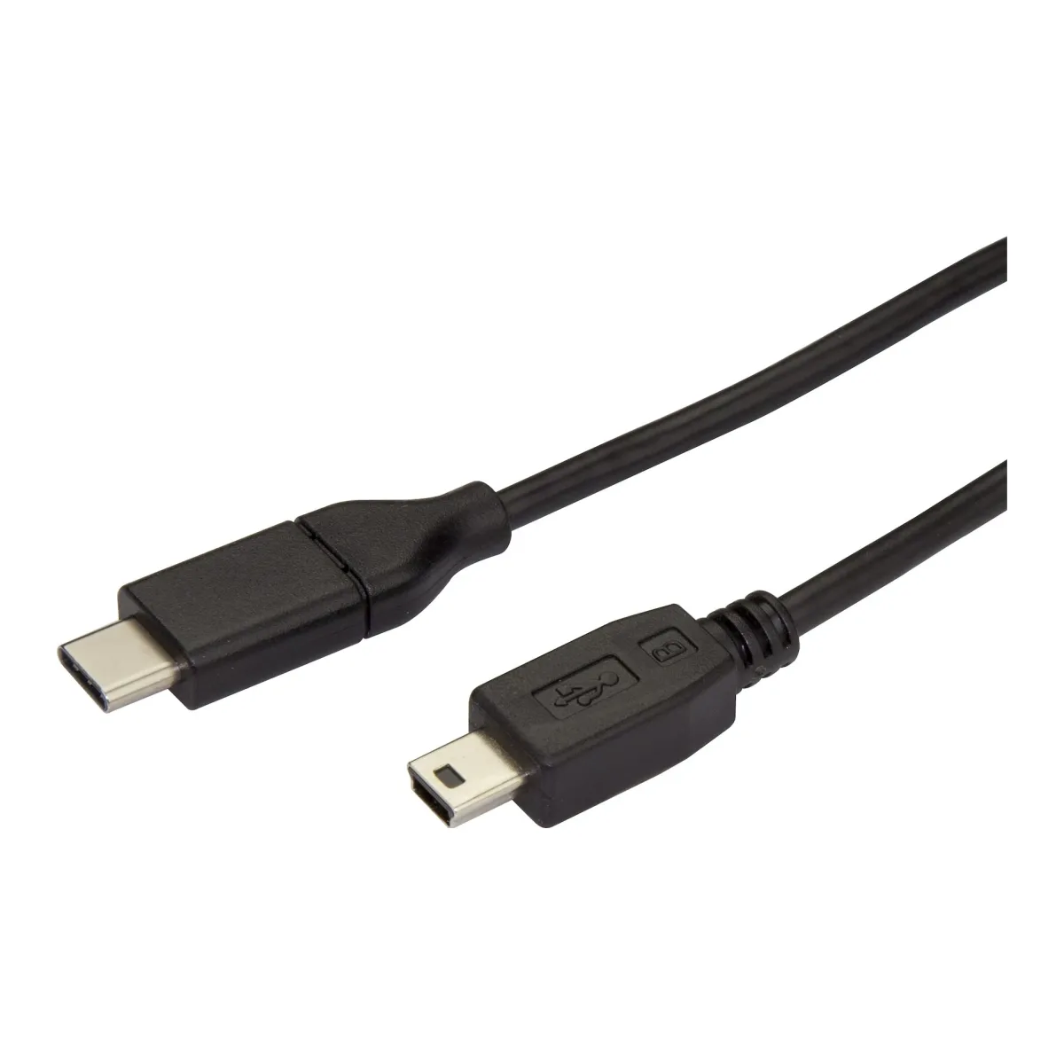 StarTech USB C to Mini USB Cable - 6 ft / 2m - M/M - USB 2.0 - Mini USB Cord - USB C to Mini B Cable - USB Type C to Mini USB (USB2CMB2M) - USB cable - USB-C (M) to mini-USB Type B (M) - Thunderbolt 3 / USB 2.0 - 2 m - black
