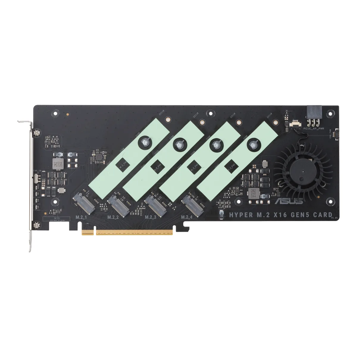 ASUS Hyper M.2 x16 Gen5 Card - Interface adapter - M.2 - Expansion Slot to M.2 - M.2 Card - PCIe 5.0 x16