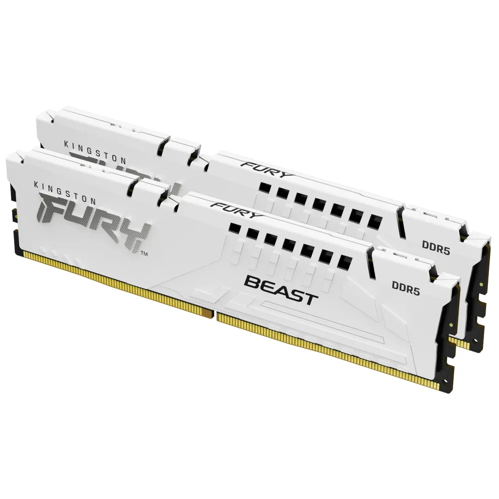 Kingston FURY Beast KF556C36BWEK2-32 32GB (2x 16GB) DIMM System Memory, 5600MHz, DDR5, CL36, White, Intel XMP, AMD EXPO