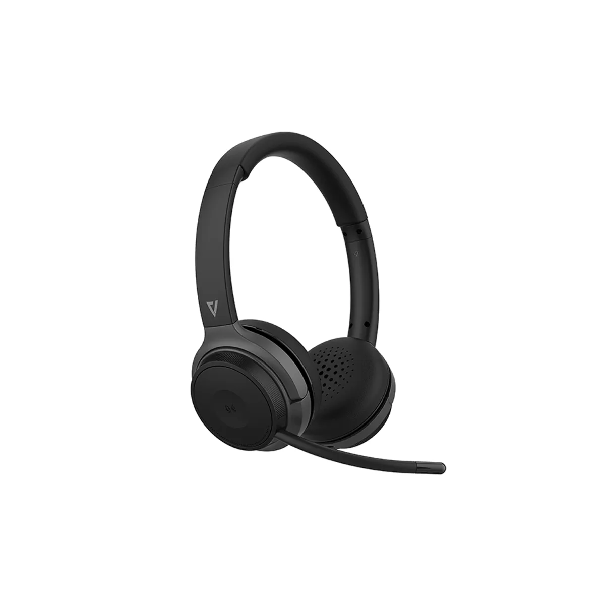V7 BT STEREO ON EAR WRLS HDSET NC BOOM MIC USB DONGLE BLK