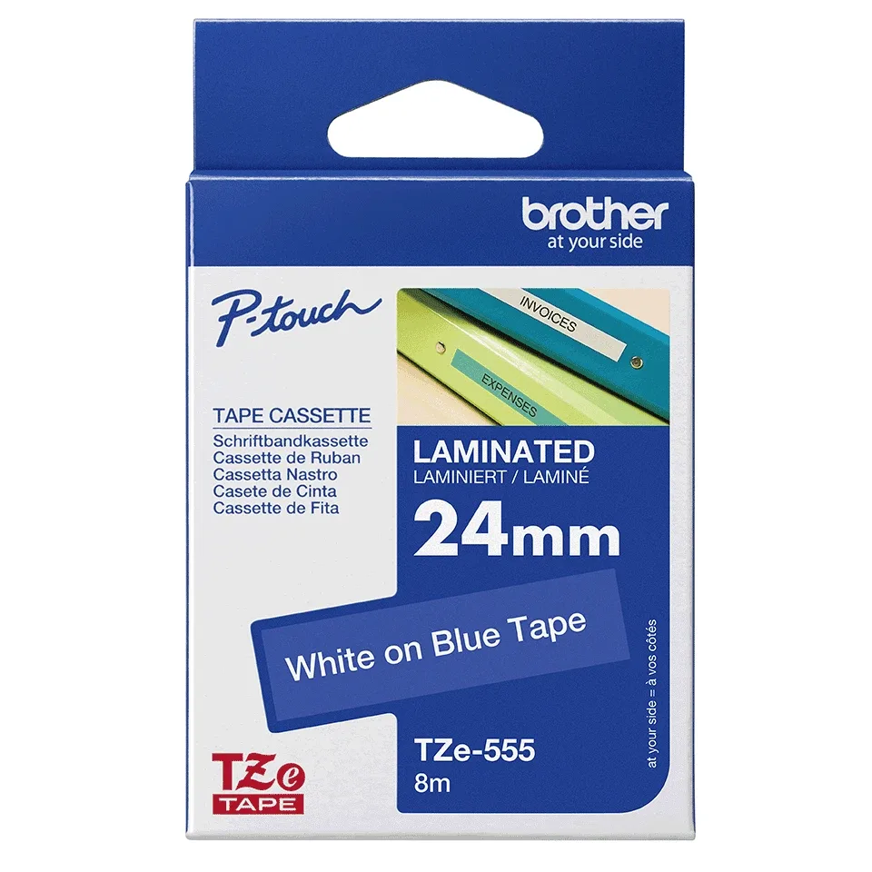 Brother TZe-541 - Self-adhesive - black on blue - Roll (1.8 cm x 8 m) 1 cassette(s) laminated tape - for Brother PT-P750, P950, P-Touch PT-D450, D800, H500, P750, P-Touch Cube Plus PT-P710