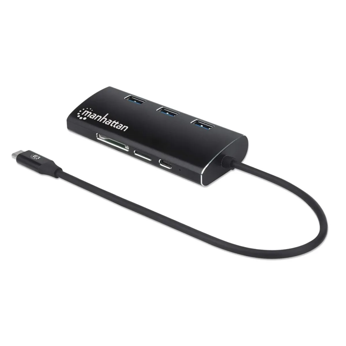 Manhattan 152440 USB-C Dock/Hub/Reader 6-PORT- HDMI/Network/USB-A(X3)/USB-C PD