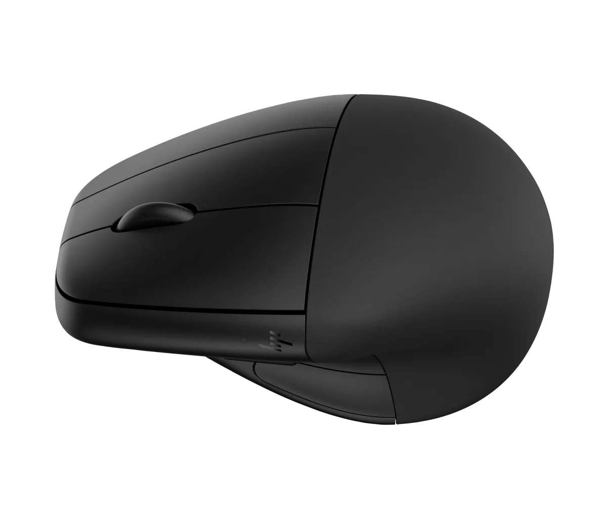 HP 925 - Vertical mouse - ergonomic - 6 buttons - wireless - Bluetooth 5.3, 2.4 GHz - USB wireless receiver - black - 100% paper-based packaging
