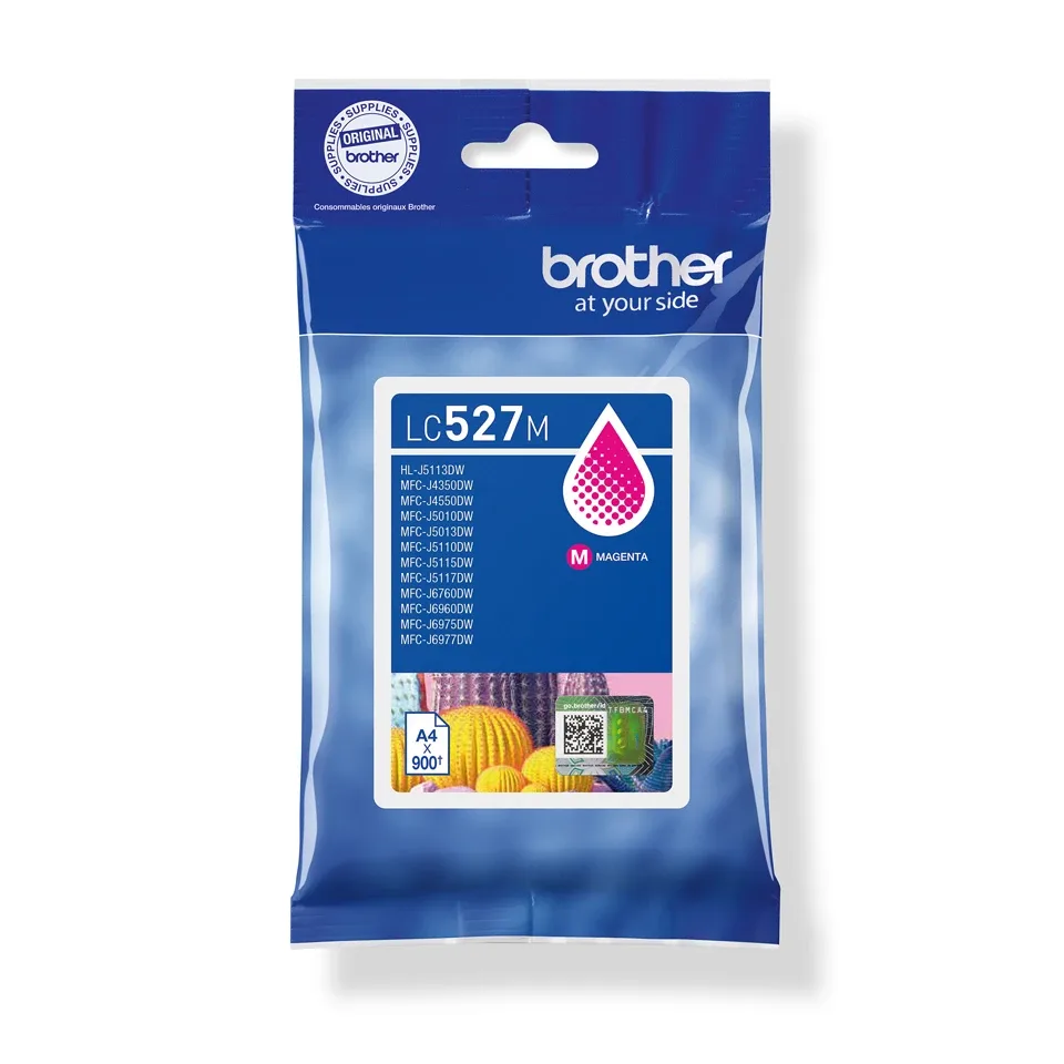 Brother LC527M - Magenta - original - pillow pack - ink cartridge - for Brother MFC-J4350DW, MFC-J4550DW, MFC-J6760DW