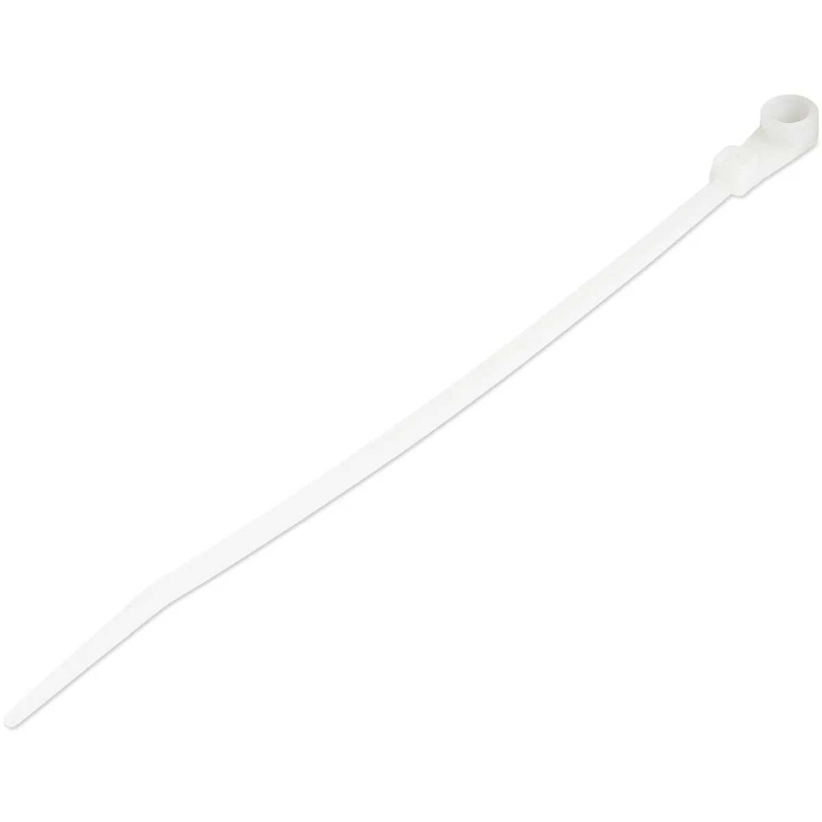 Startech 15cm(6") Cable Ties with Mounting Hole, 3mm(1/8") wide, 40mm(1-1/2") Bundle Dia. 18kg(40lb) Tensile Strength, Nylon 66 Self Locking Ties with Screw Hole, UL Listed, 100 Pack - UL94 V-2 Rated - TAA (CBMZTS10N6)