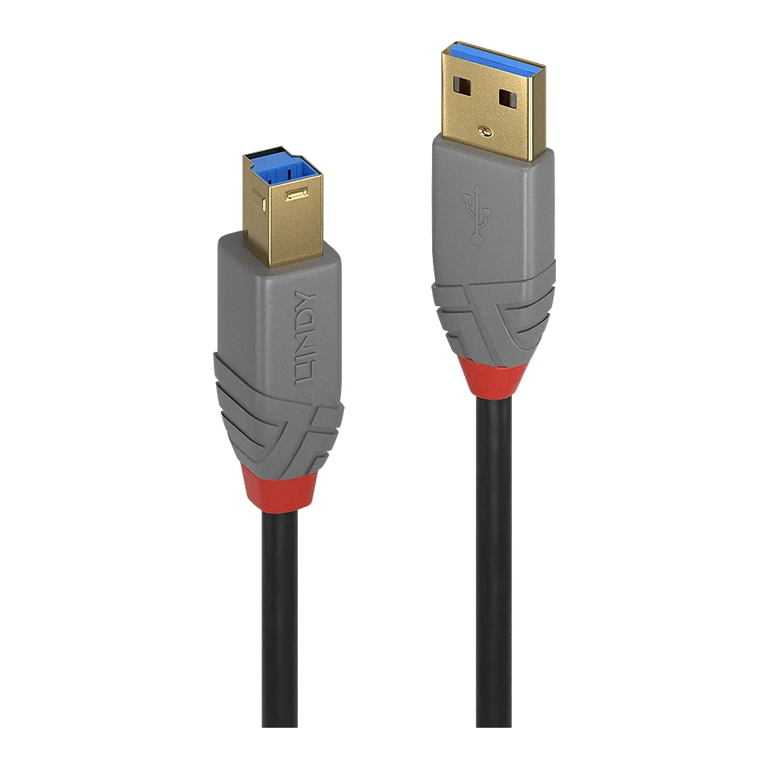 Lindy 36742 2m USB 3.2 Type A to Type B, Anthra Line
