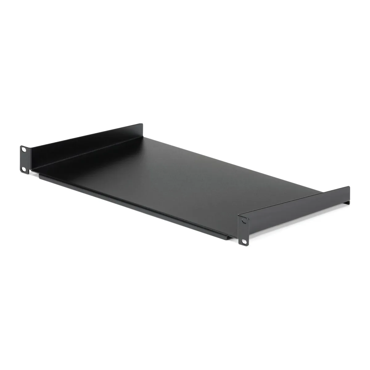 Startech 1U Fixed Server Rack Mount Shelf, 10in Deep Steel Universal Cantilever Tray for 19" AV/Data/Network Equipment Rack with Cage Nuts & Screws, 44lbs Weight Capacity, 10" Deep - 1U Network Rack Shelf (CABSHELF1U10) - Rack shelf - black - 1U - 10