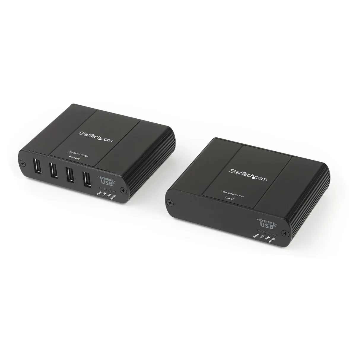 Startech 4 Port USB 2.0 Extender Hub over Single CAT5e/CAT6 Ethernet Cable (RJ45), 330ft (100m), USB Extender Adapter, Externally Powered, 480 Mbps, Metal USB Extender Kit - Power/Link LEDs (USB2004EXT100)