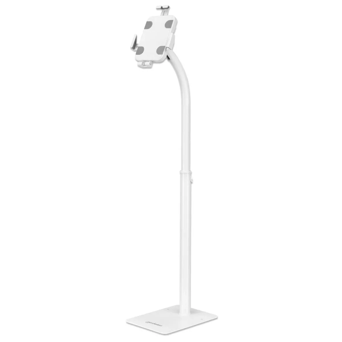 Manhattan 406345 Floor Kiosk Stand Tablet/Ipad -Rotate Tilt Lockable White