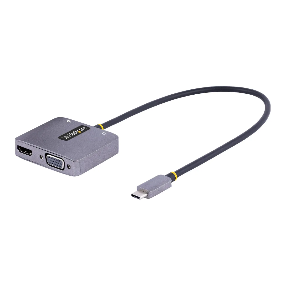 Startech USB C Video Adapter, USB C to HDMI VGA Multiport Adapter w/ 3.5mm Audio Output, 4K 60Hz, HDR, 100W PD 3.0, USB C Monitor Adapter for Laptop, Thunderbolt 3/4 Compatible - USB C Display Travel Adapter (122-USBC-HDMI-4K-VGA) - Docking station - USB-C / Thunderbolt 3 / Thunderbolt 4 - VGA, HDMI