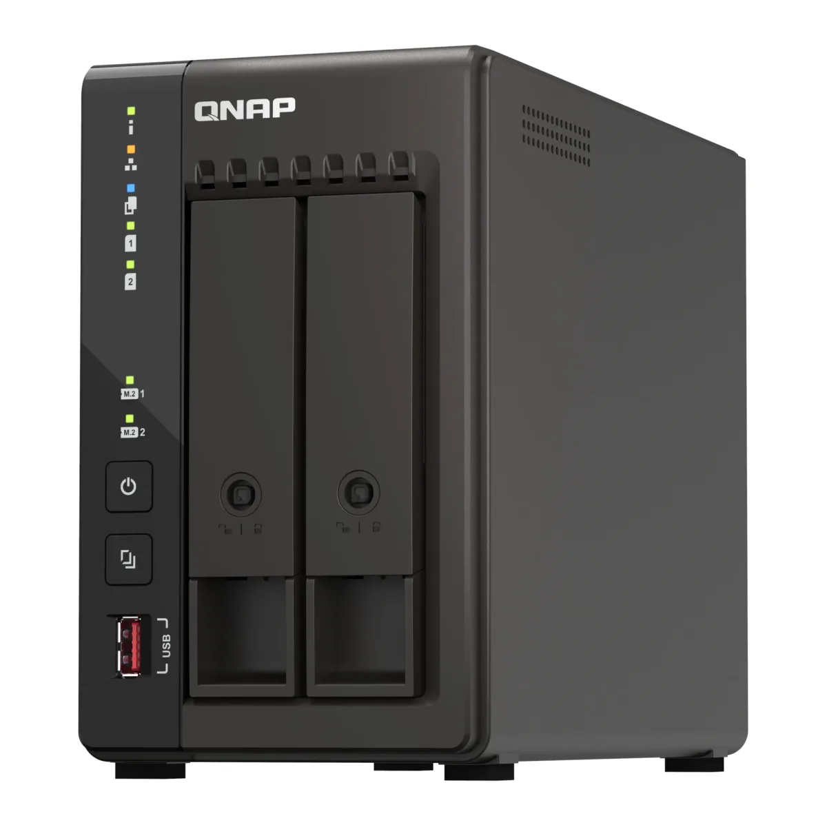QNAP TS-253E - NAS server - 2 bays - SATA 6Gb/s - RAID 0, 1, 5, 6, 10, 50, JBOD, 60 - RAM 8 GB - 2.5 Gigabit Ethernet - iSCSI support
