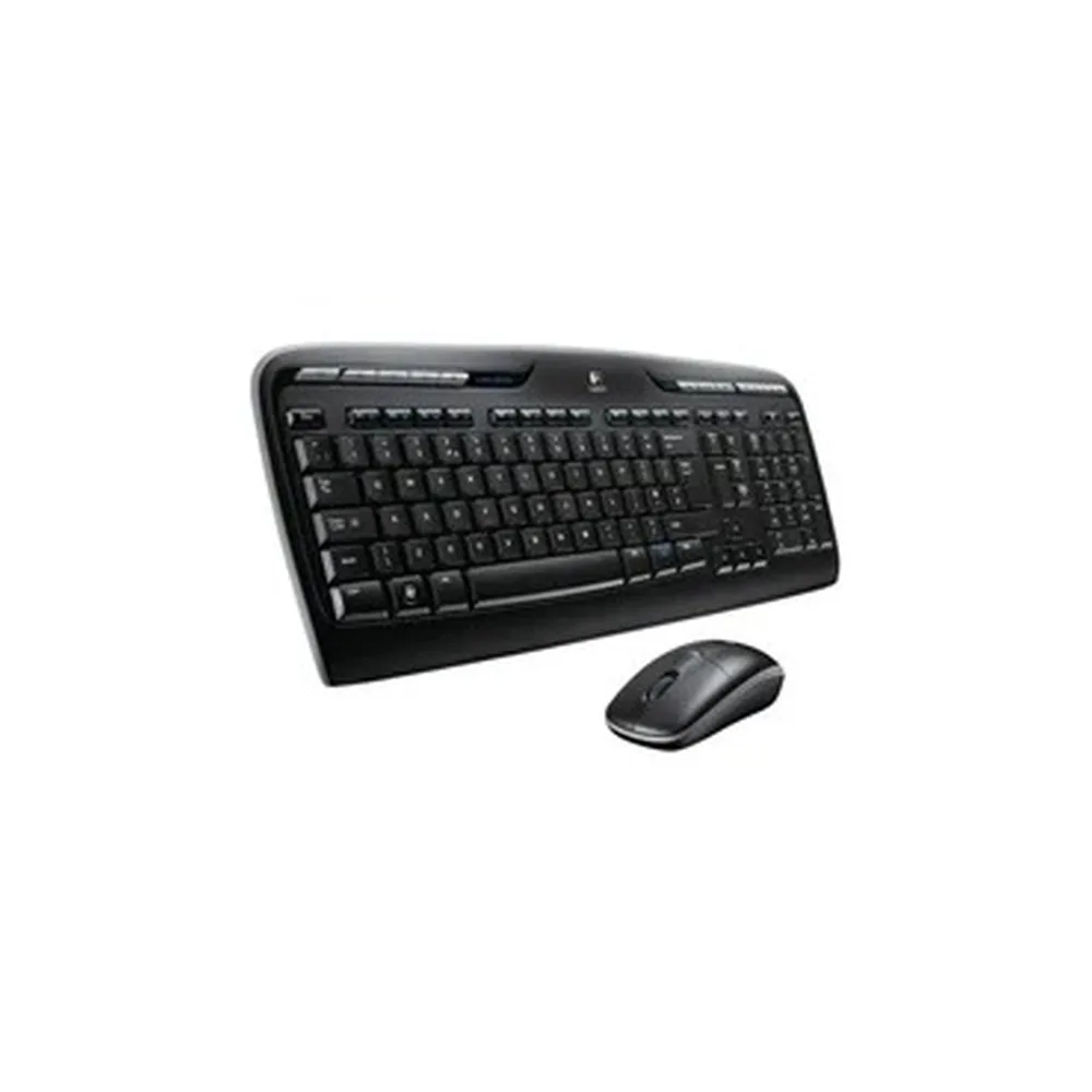 Logitech MK330 Wireless Keyboard and Mouse Combo for Windows, 2.4 GHz Wireless with USB-Receiver, Portable Mouse, Multimedia Keys, Long Battery Life for PC/Laptop, QWERTY UK Layout, Black
