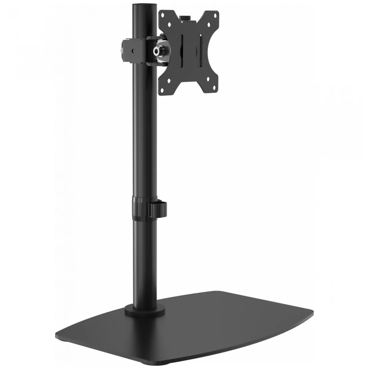 Monitor desk stand mount - fits display 13 to 32" with VESA sizes 75 x 75 or 100 x 100 - post height 452 mm - rotate - swivel and tilt - quick release - thumbscrews - swl 8 kg - matt black