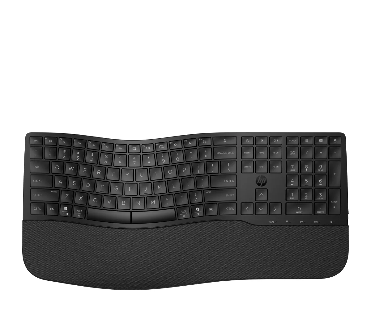HP 680 - Keyboard - dual mode, 3-zone layout, multi-device, 23 programmable keys, OS Auto-Detection, low profile key travel - full size - wireless - Bluetooth, 2.4 GHz - QWERTY - International English - black