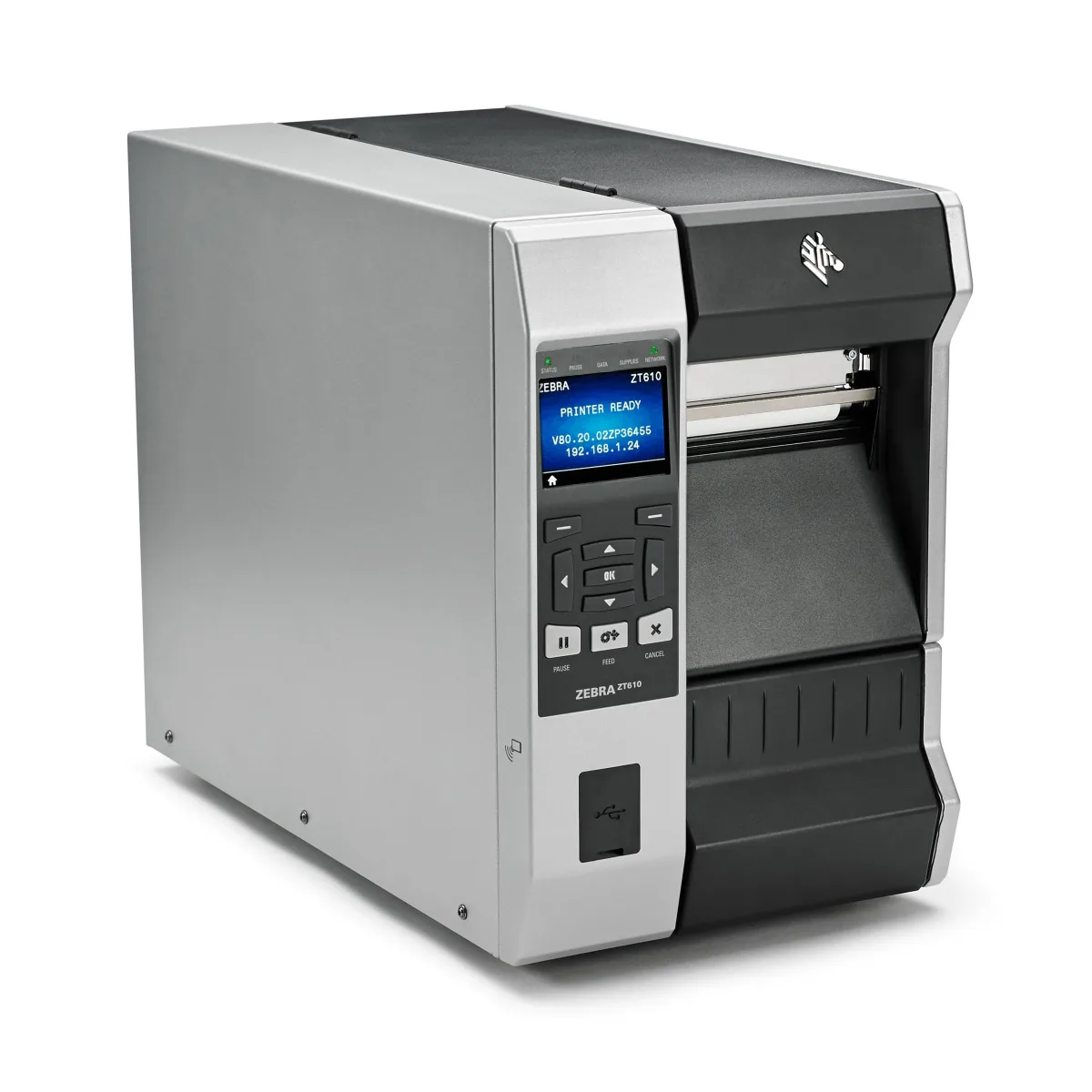 Zebra ZT61046-T0E0100Z TT Print ZT610 4" 600DPI Euu USB GbE BT USB Clr-dsp Zpl