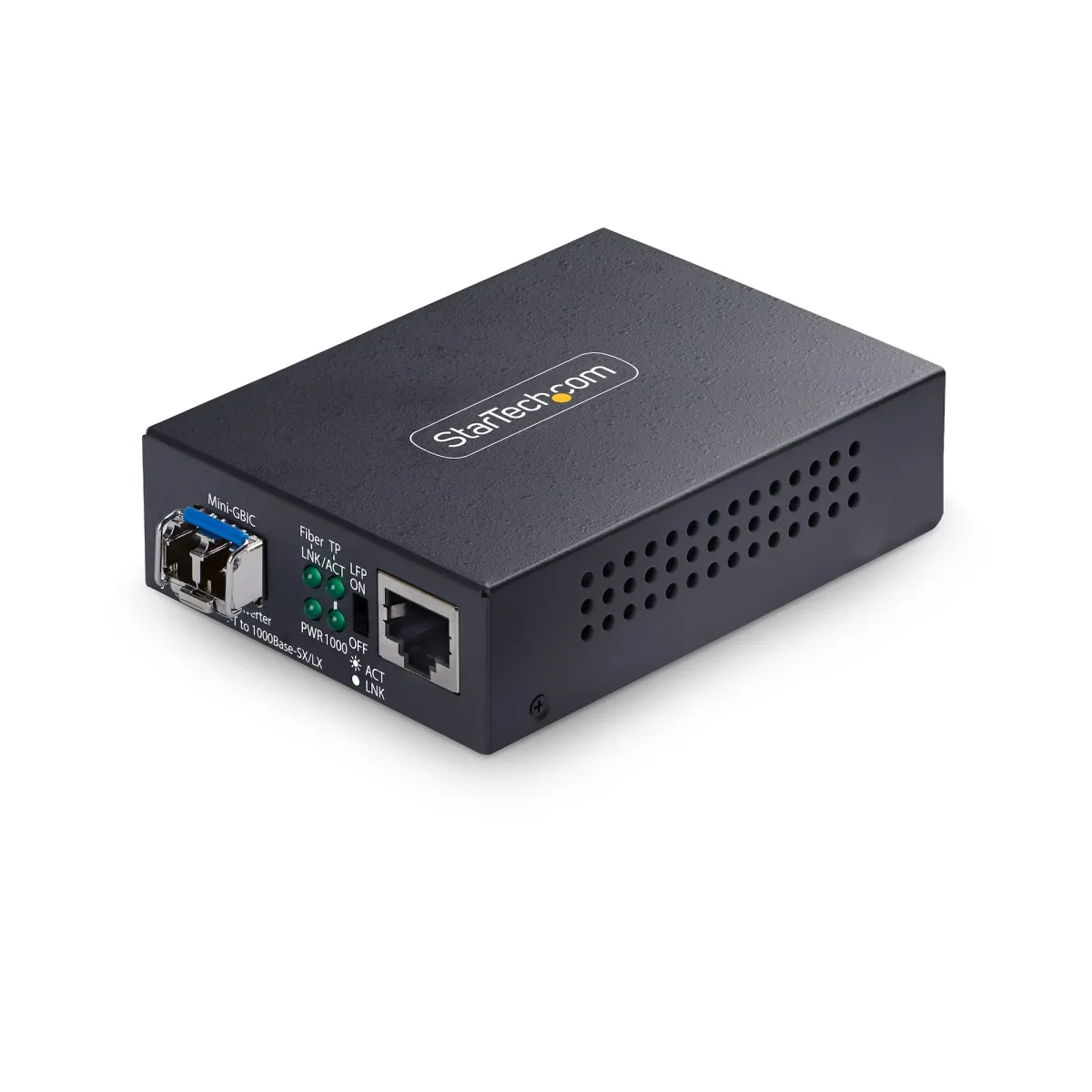 Startech - Fibre media converter - 1GbE - over fibre optic - 10Base-T, 1000Base-LX, 100Base-TX, 1000Base-T - LC Duplex single-mode / RJ-45 - up to 40 km - 1310 nm - TAA Compliant