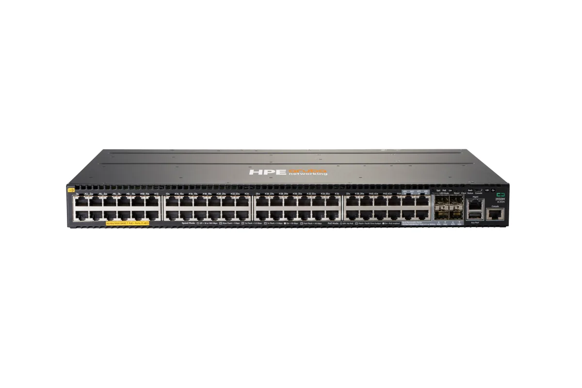 HPE Aruba 2930M 48G POE+ 1-Slot - Switch - L3 - Managed - 44 x 10/100/1000 (PoE+) + 4 x combo Gigabit SFP - rack-mountable - PoE+ (1440 W)