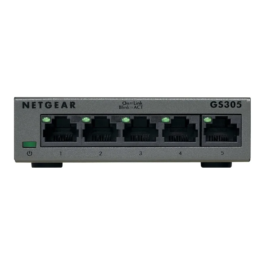 NETGEAR GS305 - V3 - switch - unmanaged - 5 x 10/100/1000 - desktop, wall-mountable
