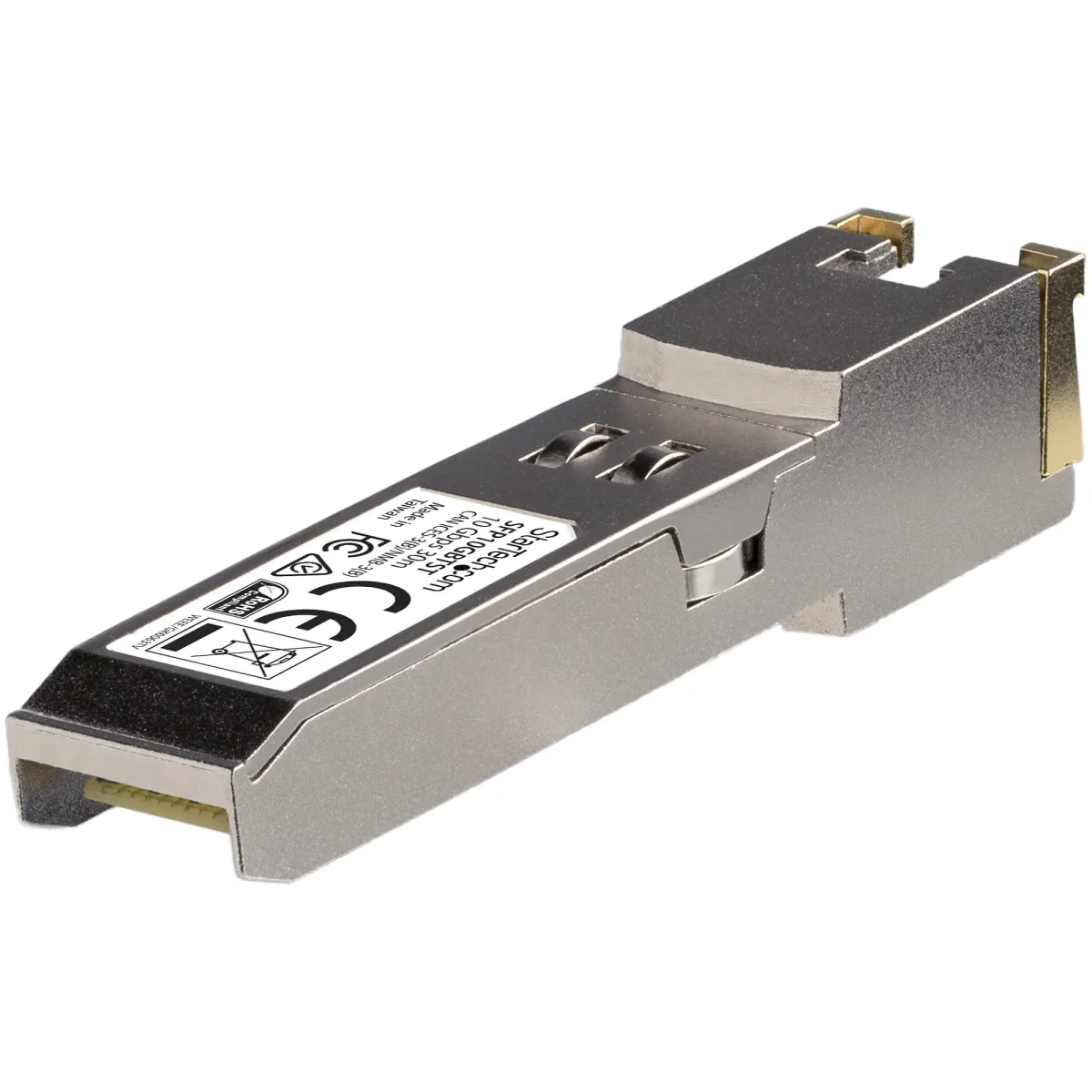 Startech MSA Uncoded Compatible SFP+ Module, 10GBASE-T, SFP to RJ45 (Copper) for Cat6 and Cat5e, 10GE Gigabit Ethernet SFP+, RJ-45 (Copper) 30m, 10Gbps Transceiver SFP+ Copper Module - Lifetime Warranty (SFP10GBTST)