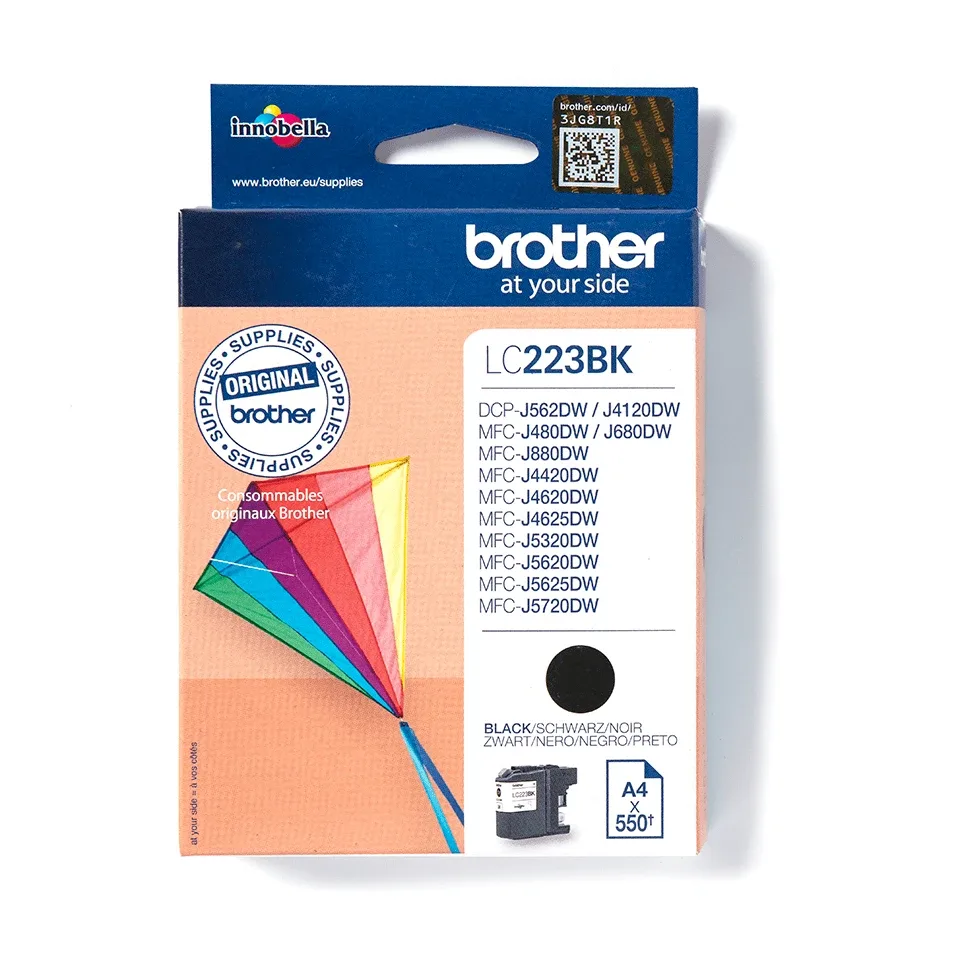 Brother LC223BK - Black - original - ink cartridge - for Brother DCP-J4120DW, DCP-J562DW, MFC-J4420DW, MFC-J4625DW, MFC-J5320DW, MFC-J5625DW