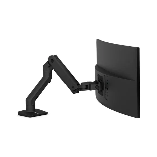 Ergotron HX - Mounting kit (articulating arm, desk clamp mount, extender arm, grommet mount, pivot) - Constant Force Technology - for LCD display/ curved LCD display - matte black - screen size: up to 49