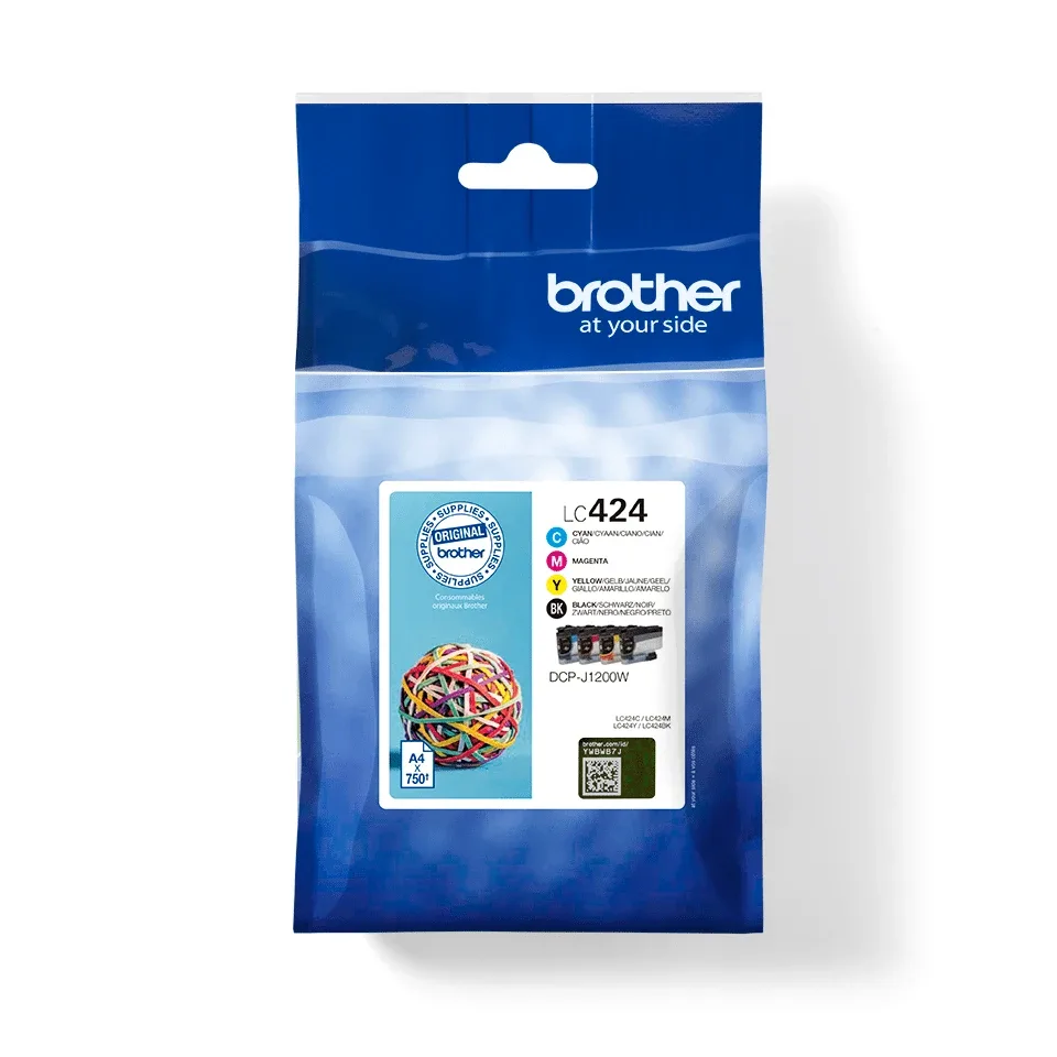Brother LC424VAL Black Cyan Magenta and Yellow Ink Cartridges Multipack